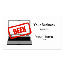 Cartão de visita do laptop do geek do computador