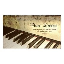 cartão de visita do piano
