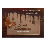 Cartão de visita doce da indulgência para Chocolat