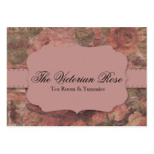Cartão de visita elegante do rosa do Victorian