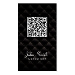 Cartão de visita escuro do consultante de QRcode d