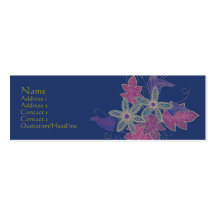Cartão de visita floral Antiqued
