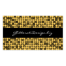 Cartão de visita Glam dourado