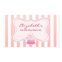 cartão de visita leitoso do cupcake