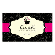 Cartão de visita luxuoso da padaria & do cupcake