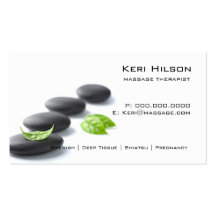 Cartão de visita minimalista do terapeuta da massa