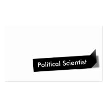 Cartão de visita preto do cientista político da et