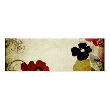 Cartão de visita retro das flores