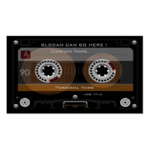 Cartão de visita retro de MixTape da gaveta de mús