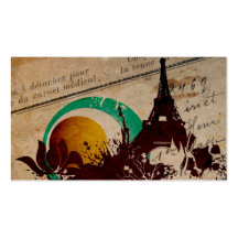 Cartão de visita retro de Paris