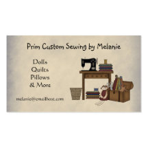 Cartão de visita Sewing rústico das artes