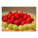 Cartão do bolo da fruta, cartão de nota