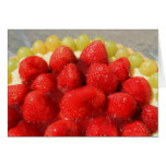Cartão do bolo da fruta, cartão de nota