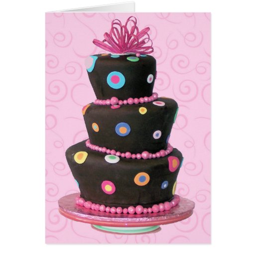 Cartão do bolo de aniversário do divertimento