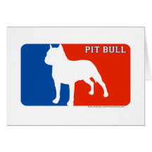 Cartão do cão da liga principal do pitbull