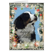 Cartão do cão de montanha de Bernese