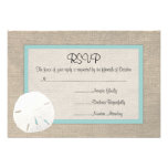 Cartão do casamento de praia RSVP do dólar de arei Convites Personalizado