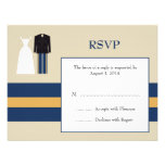 Cartão do convite RSVP do casamento do exército