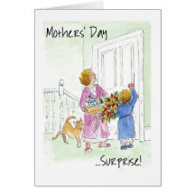 Cartão do dia das mães da "surpresa"