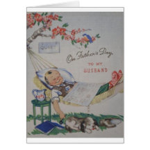 Cartão do dia dos pais do vintage -- A meu marido