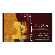 cartão do estúdio da arte abstracta (contato a per modelo cartao de visita
