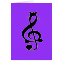 Cartão do gato do jazz