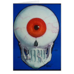Cartão do globo ocular do crânio