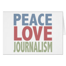 Cartão do jornalismo do amor da paz