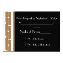 Cartão do marfim de Schizm (Tan) RSVP Convite Personalizados