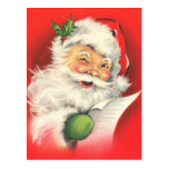 Cartão do Natal do papai noel do vintage Cartao Postal