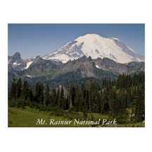 Cartão do parque nacional de Monte Rainier Cartao Postal