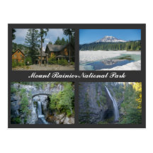 Cartão do parque nacional de Monte Rainier Cartão Postal