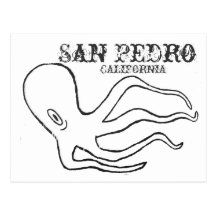 Cartão do polvo de San Pedro Cartoes Postais