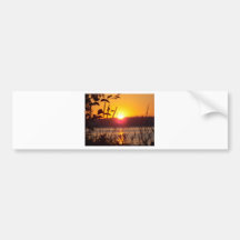 Cartão do por do sol adesivos