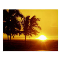 Cartão do por do sol de Havaí Cartao Postal