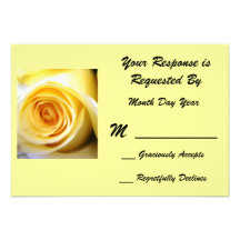Cartão do rosa amarelo RSVP Convites Personalizado