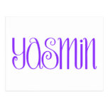 Cartão do roxo de Yasmin Cartões Postais