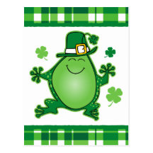 Cartão do sapo do Leprechaun Cartao Postal