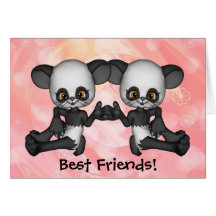 Cartão do urso do bebê da panda de Kawaii