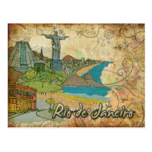 Cartão do viagem de Brasil Rio de Janeiro Cartoes Postais