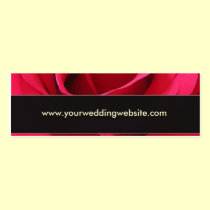 Cartão do Web site do casamento da rosa vermelha cartões de visita