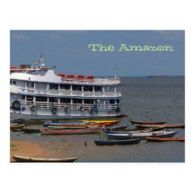 Cartão dos barcos do Rio Amazonas Cartão Postal