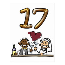 Cartão feitos sob encomenda do número 17 da mesa cartões postais