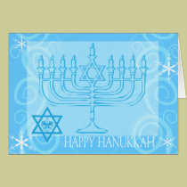 Cartão feliz de Hanukkah cartões