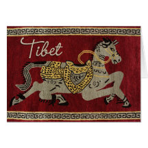 Cartão feliz do cavalo de Tibet