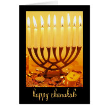 cartão feliz do chanukah