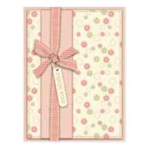 Cartão floral da menina bonito TY Cartão Postal