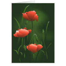 Cartão floral da papoila
