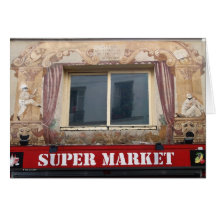 Cartão francês do mercado super