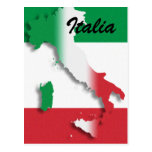 Cartão italiano da bandeira de Italia Cartoes Postais